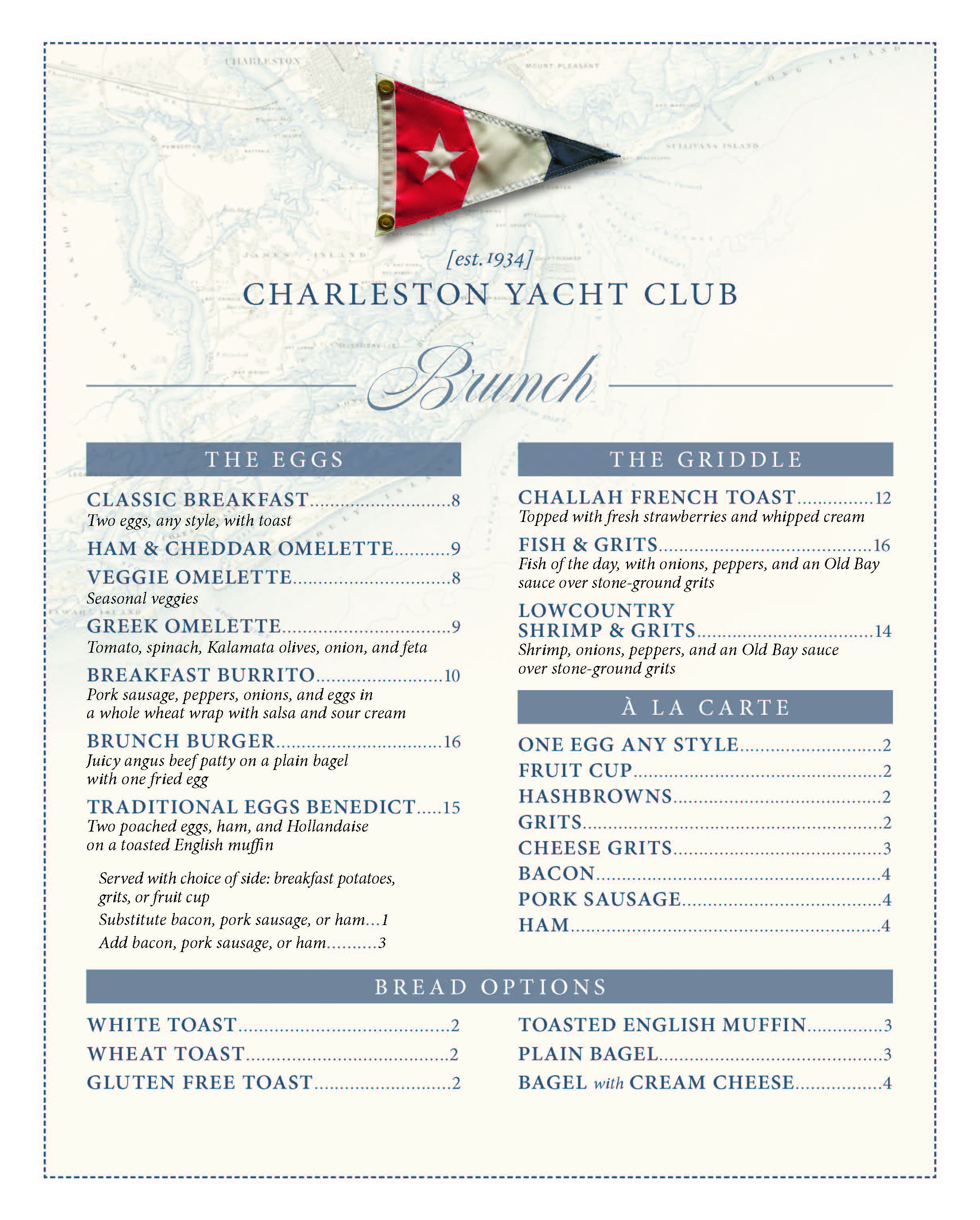 charleston yacht club restaurant